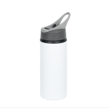 SQUEEZE GARRAFA DE ALUMINIO BRANCO COM ALÇA 600ML - JKB