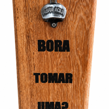 ABRIDOR DE GARRAFA RETANGULAR DE PAREDE 15X29cm EM ANGELIM C/ ABRIDOR METAL - VARIOS MODELOS