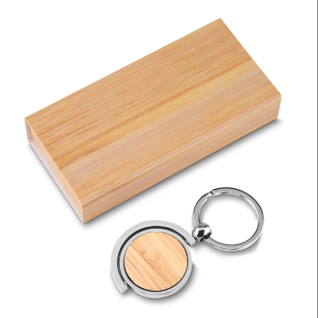 CHAVEIRO METAL DET. BAMBU PRATA CH53074