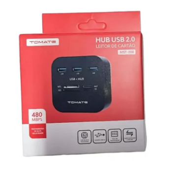 Hub MST-008 USB 480Mbps Leitor cartao Tomate