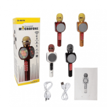 Microfone BM-240 Led Bluetooth musica B-Max