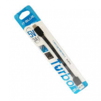 Cabo LE-871V Micro v8  3A IT-BLUE 20cm