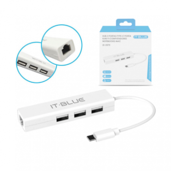 Hub LE-5575 Tipo-C USB/RJ45 IT-BLUE