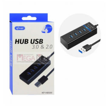 Hub HB-HB500 USB 4 2.0 3.0 portas Knup