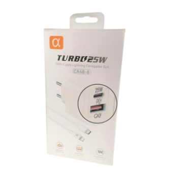 Carregador CA48-6 Tipo C Iphone 25W 1m A´Gold