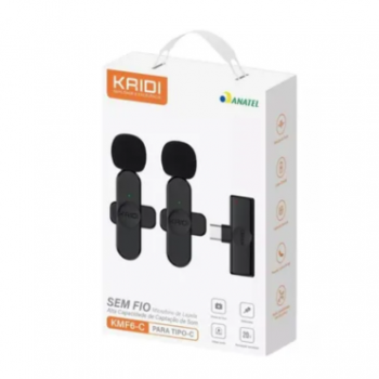 Microfone KMF6-C tipo C Lapela sem fio Kaidi