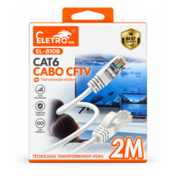 Cabo EL-8108 Rede 2M Eletromex CAT6