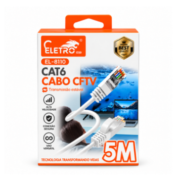 Cabo EL-8110 Rede 5M Eletromex CAT6