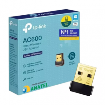 Adaptador WiFi AC600 T2U Nano - Tp-Link - USB