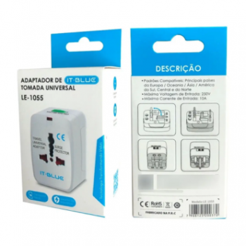 Adaptador LE-1055S Tomada Universal IT-BLUE