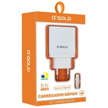 Carregador CA20-3 Tipo-C 5.1 A´GOLD