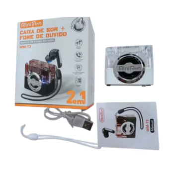 Fone MM-T3 Bluetooth 2 em 1 Minimen