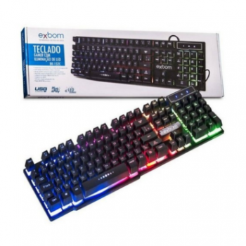 Teclado USB BK-151C USB - Gamer Exbom