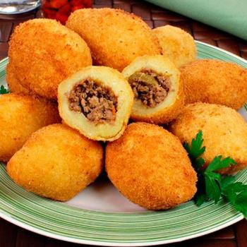 MINI BOLINHO DE CARNE  FRITO E CONGELADO 500G