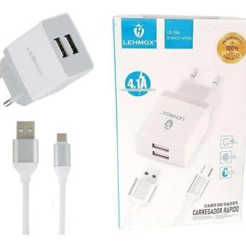 KIT CARREGADOR USB TURBO 30W LEHMOX LE-164