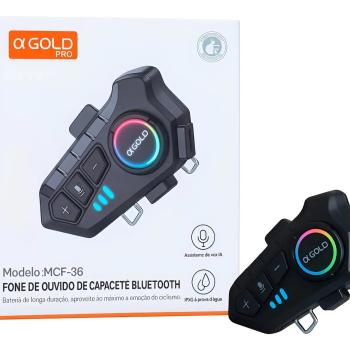 FONE BLUETOOTH P/ CAPACETE GOLD MCF-36