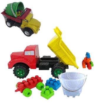 BRINQUEDO CAÇAMBA BRUTTUS  C/ BALDE E BLOCOS DE MONTAR  CB70