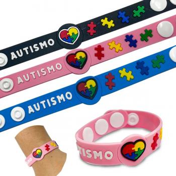 PULSEIRA AUTISMO 24 CM EMBORRACHADA C/ REGULAGEM