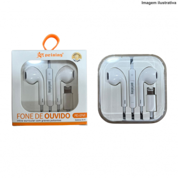 FONE DE OUVIDO C/ FIO LIGHTNING PEINING PEI-EP49 / GOLD FN A62