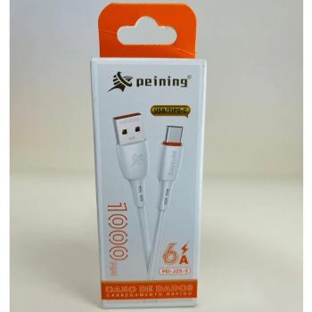 CABO USB CARREGADOR TIPO C 1M 6A BR PEINING PEI-J25-3