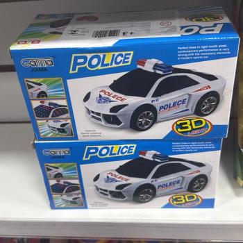 BRINQUEDO CARRINHO DE POLICIA LUZ 3D E SOM OA115
