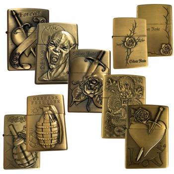 ISQUEIRO DE METAL VINTAGE CLASSICO RECARREGAVEL