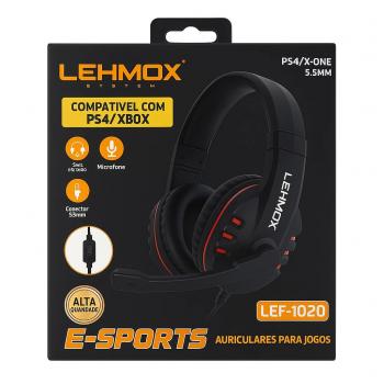 FONE HEADSET GAMER C/ FIO E MICROFONE LEHMOX LEF-1020