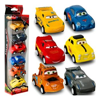 KIT 6 CARRINHOS PLAST PERSONAGENS CARROS BY-249