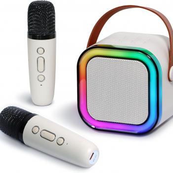 CAIXA DE SOM KARAOKE C/ 2 MICROFONES
