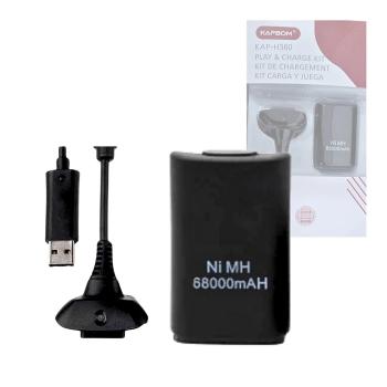 KIT CARREGADOR E BATERIA PARA XBOX 360 KAP-H360