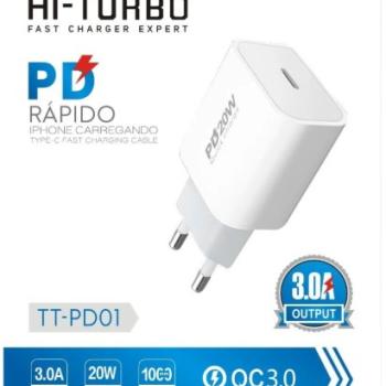FONTE USB-C TURBO 20W PD HI-TURBO TT-PD01