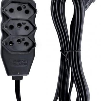 EXTENSAO PLUG EXTENSOR 2 MTS C/ 3 TOMADAS 2X0,75MM