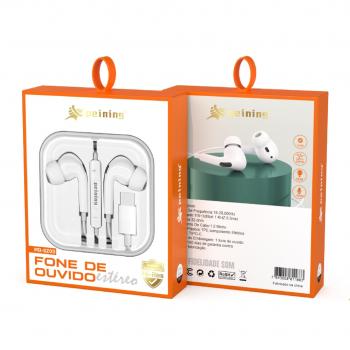 FONE DE OUVIDO C/ FIO TIPO C PEINING PEI-SZ03