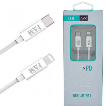 CABO USB-C CARREGADOR PD LIGHTNING 1,2M FAM FCA-A5C1