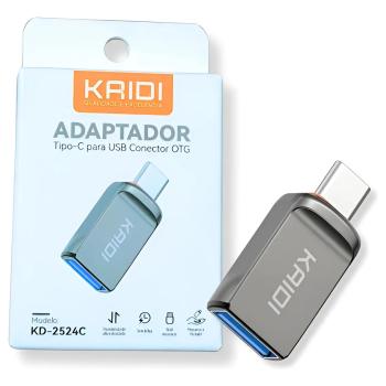 ADAPTADOR OTG TIPO C USB FEMEA KAIDI/HREBOS KD-2524C