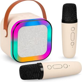 CAIXA DE SOM KARAOKE C/ 2 MICROFONES