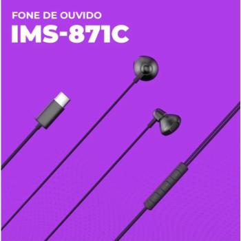 FONE DE OUVIDO C/ FIO TIPO C IMENSO IMS-871C