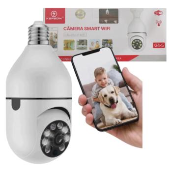 CAMERA DE MONITORAMENTO WIFI DE BOCAL KAPBOM G4-5