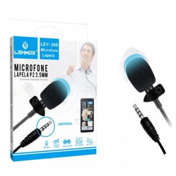 MICROFONE DE LAPELA COM FIO LEY-205