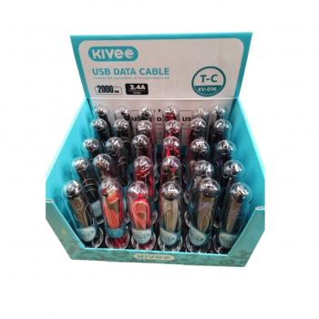CABO USB TUBETE TIPO C 2.0 METROS KV-016 KIVEE