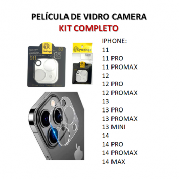 PELICULA DE VIDRO CAMERA KIT COMPLETO