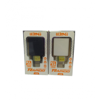 BASE CARREGADORA 5.1A 2 PORTAS USB LE-282 LELONG
