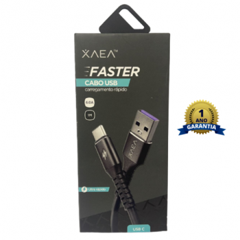 CABO USB 1.0MT TIPO C 6.0A FASTER MODX-B20 XAEA