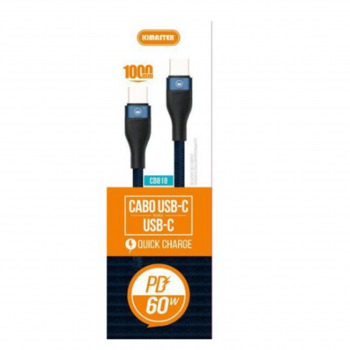 CABO PD USB-C X TIPO C 60W 1.00 MT CB818 KIMASTER