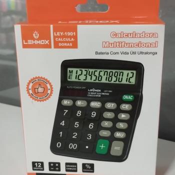 CALCULADORA MULTIFUNCIONAL 12 DIGITOS LEY-1901 LEHMOX