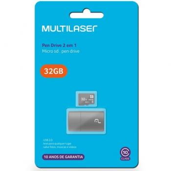 CARTAO DE MEMORIA COM LEITOR 32GB MC163 MULTILASER