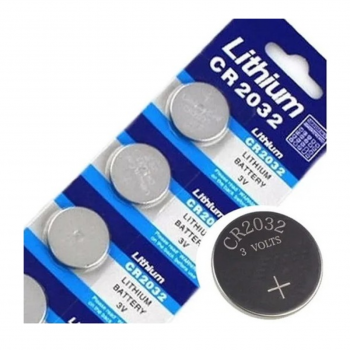 BATERIA DE LITIO MOEDA 2032 CARTELA COM 5 PECAS CR-2032 LITHIUM
