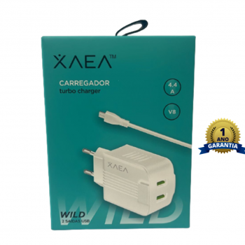 CARREGADOR V8 2 USB 4.4A WILD MOD06 XAEA