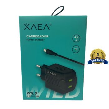 CARREGADOR TIPO C 2 USB 4.4A WILD MOD06 XAEA