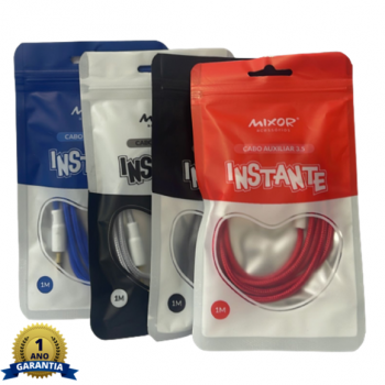 CABO DE AUDIO P2 X P2 1.0MT 3.5MM INSTANTE MODM-B01 MIXOR